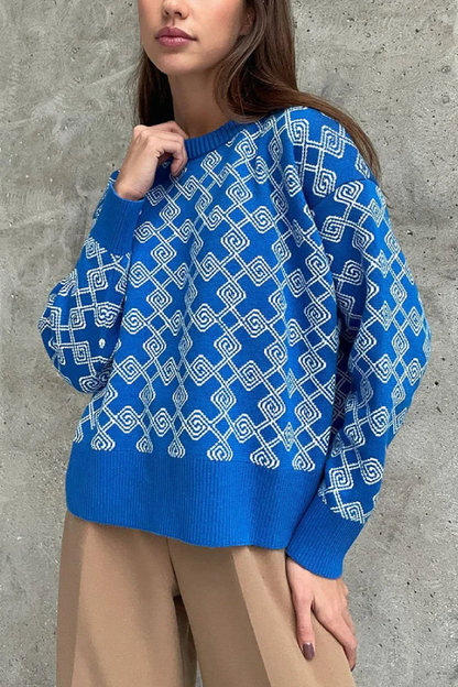 Suéter jacquard chic y de tendencia 