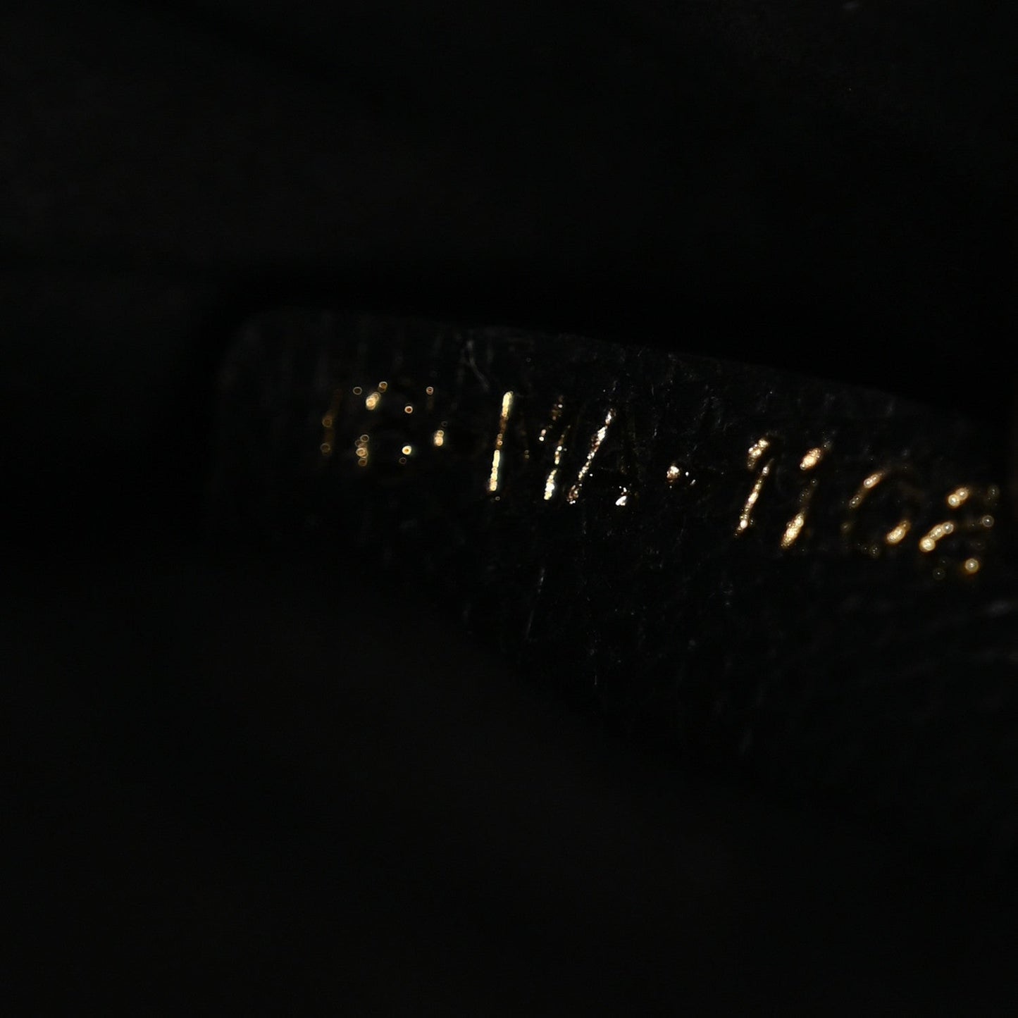 Grained Calfskin Mini Saddle Bag Black