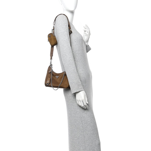 Nylon Re-Edition 2005 Shoulder Bag Cacao