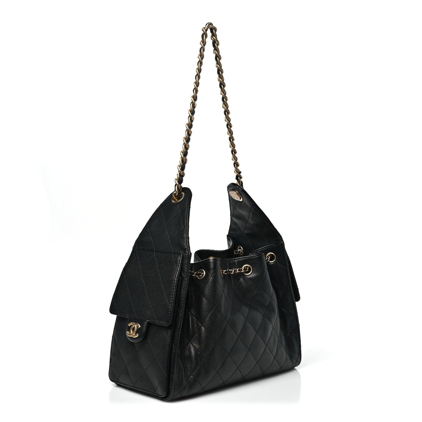 Caviar Quilted Small Chanel 25 Handbag Black