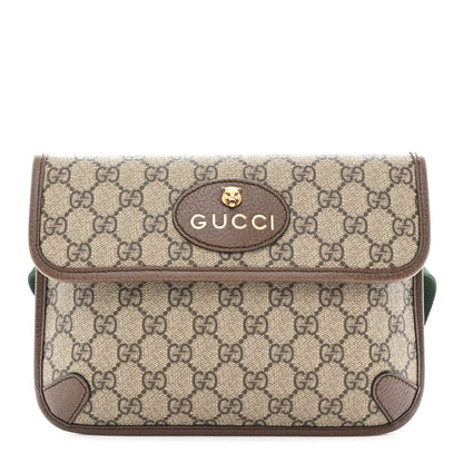 GG Supreme Monogram Neo Vintage Web Belt Bag Brown