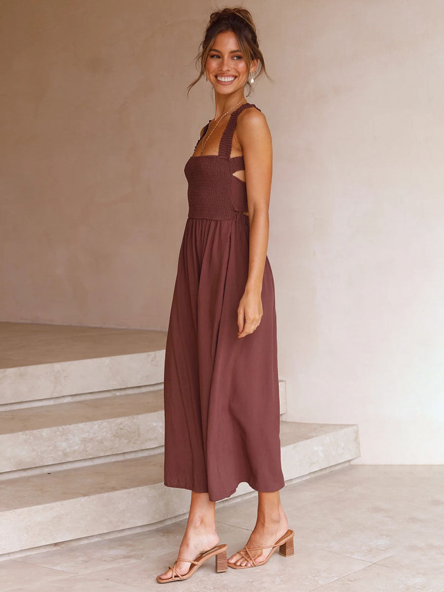Birthday Maxi Dress Sleeveless Casual Layered Long Dress