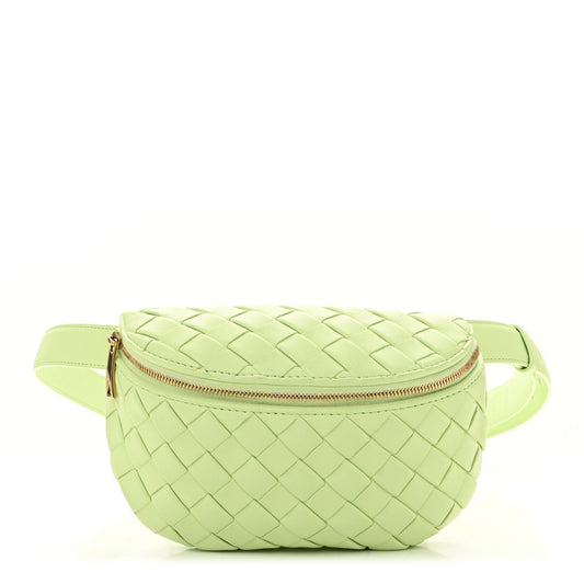 Nappa Intrecciato Belt Bag Fennel