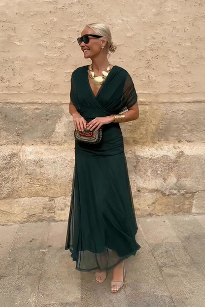 Alison™ | Elegant V-neck Fantasy Party Maxi Dress