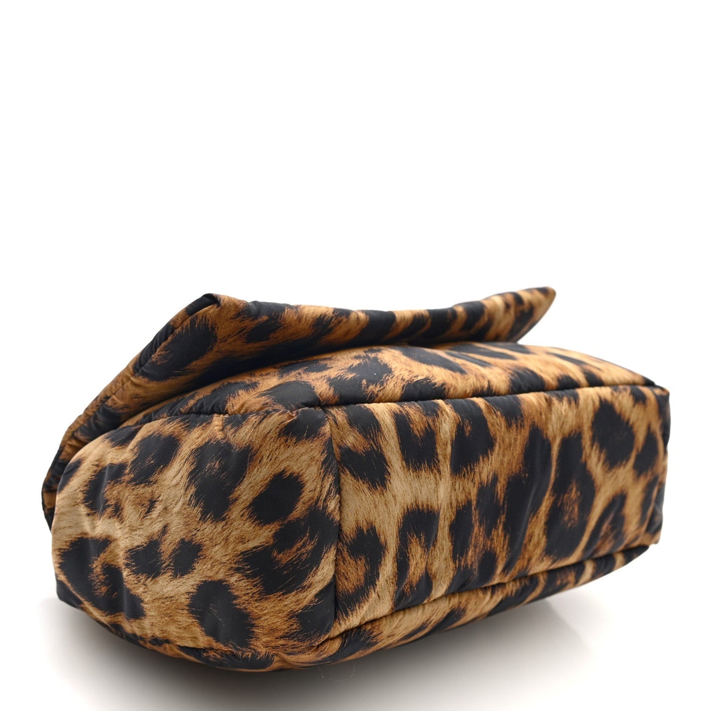 Nylon Monaco Mini Leopard Shoulder Bag Brown