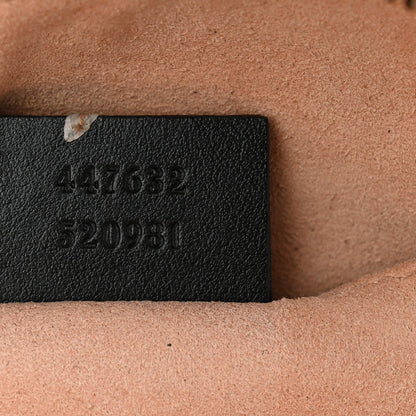 Calfskin Matelasse Small GG Marmont Chain Shoulder Bag Black