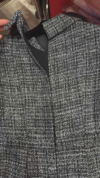 CC 110cm Long Dress Gray Tweed
