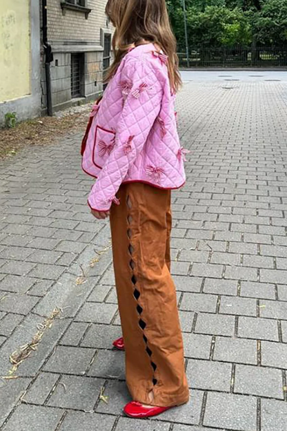 Chaqueta estampada de manga larga 