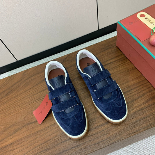 LP Kid's Tennis Walk Sneaker Dark Blue Suede Calfskin 585745