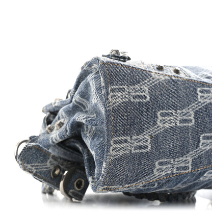 Denim BB Monogram Neo Cagole Handbag XS Blue