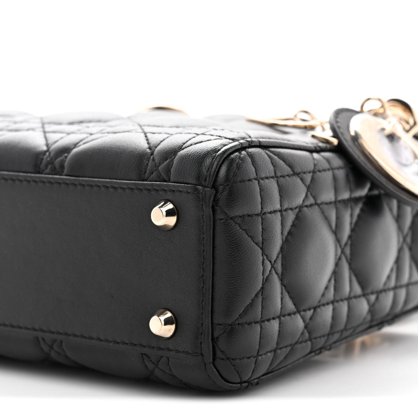 Lambskin Cannage Mini Lady Dior Black