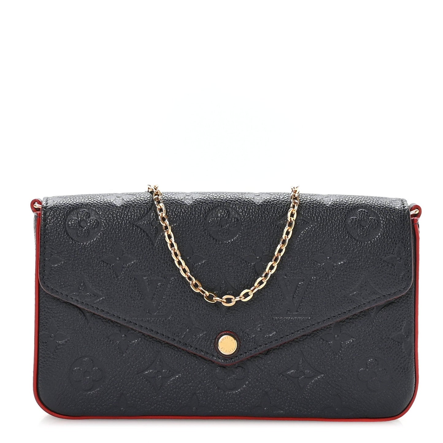 Empreinte Pochette Felicie Chain Wallet Marine Rouge