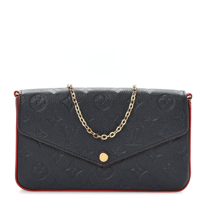Empreinte Pochette Felicie Chain Wallet Marine Rouge