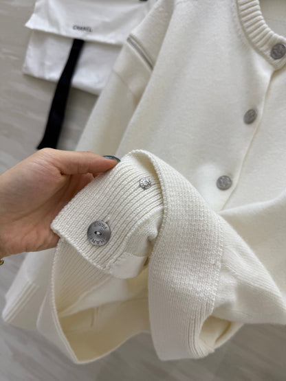Chanel 2026 Cardigan With Cut-out Shoulders And Patch Pocket