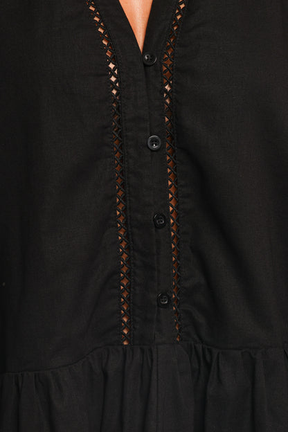 Hart Long Sleeve Mini Dress - Black
