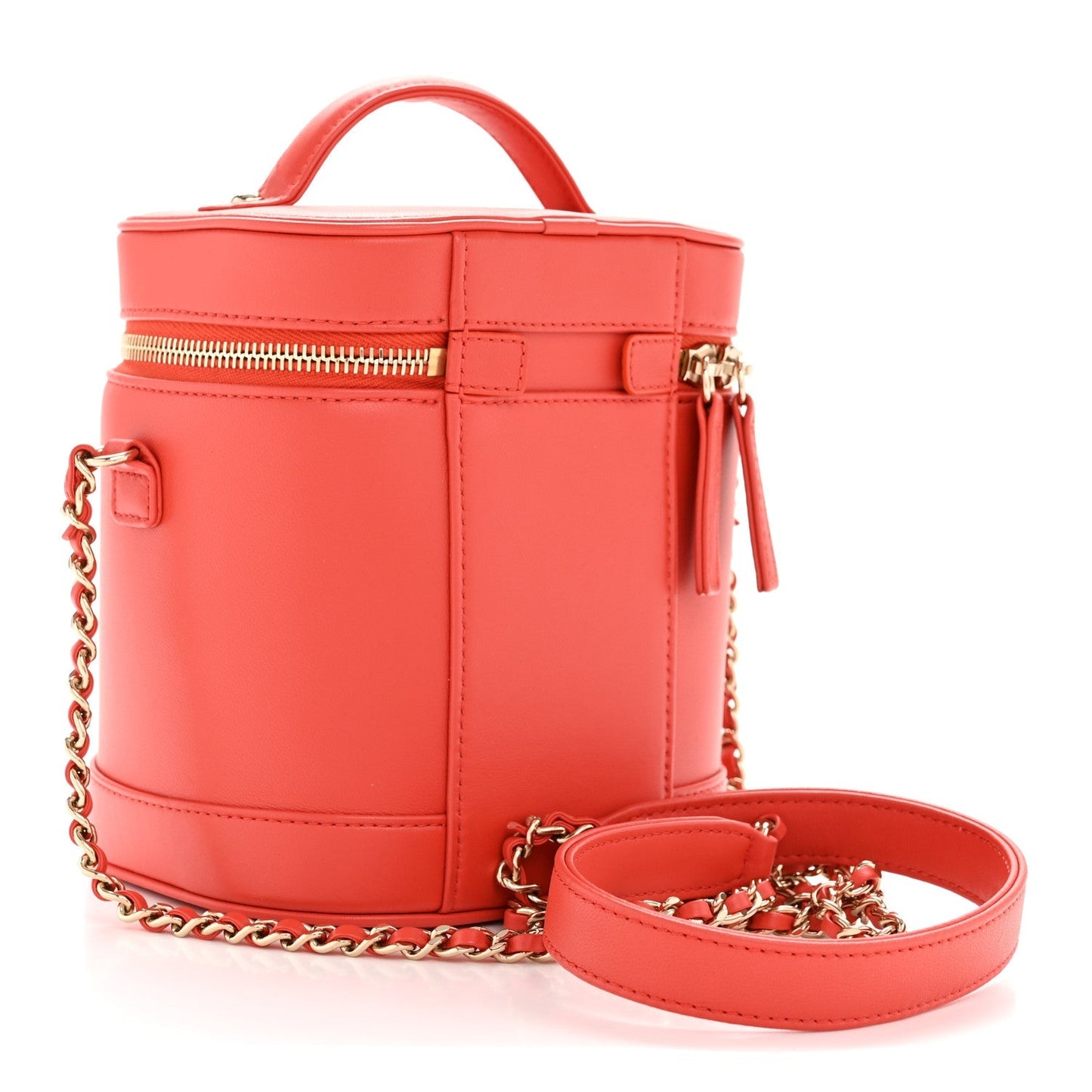 Lambskin Timeless Vanity Cosmetic Case Red