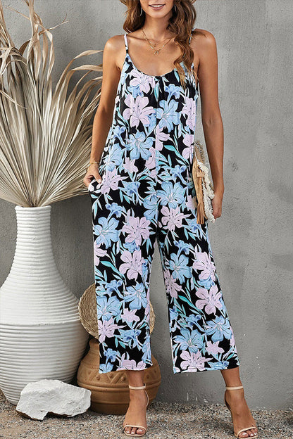 mono con estampado de tirantes