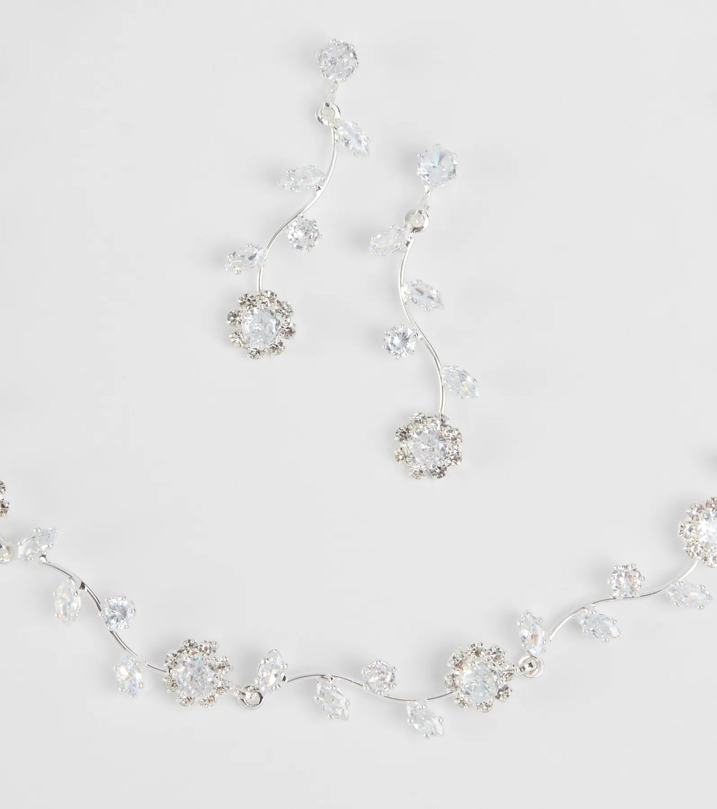 Floral Beauty Necklace And Earrings Set