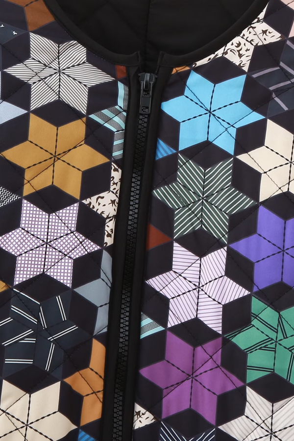 Chaqueta holgada de algodón con estampado de estrellas de cinco puntas 