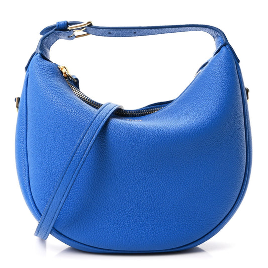 Grained Calfskin Teen Lulu Shoulder Bag Ultra Blue