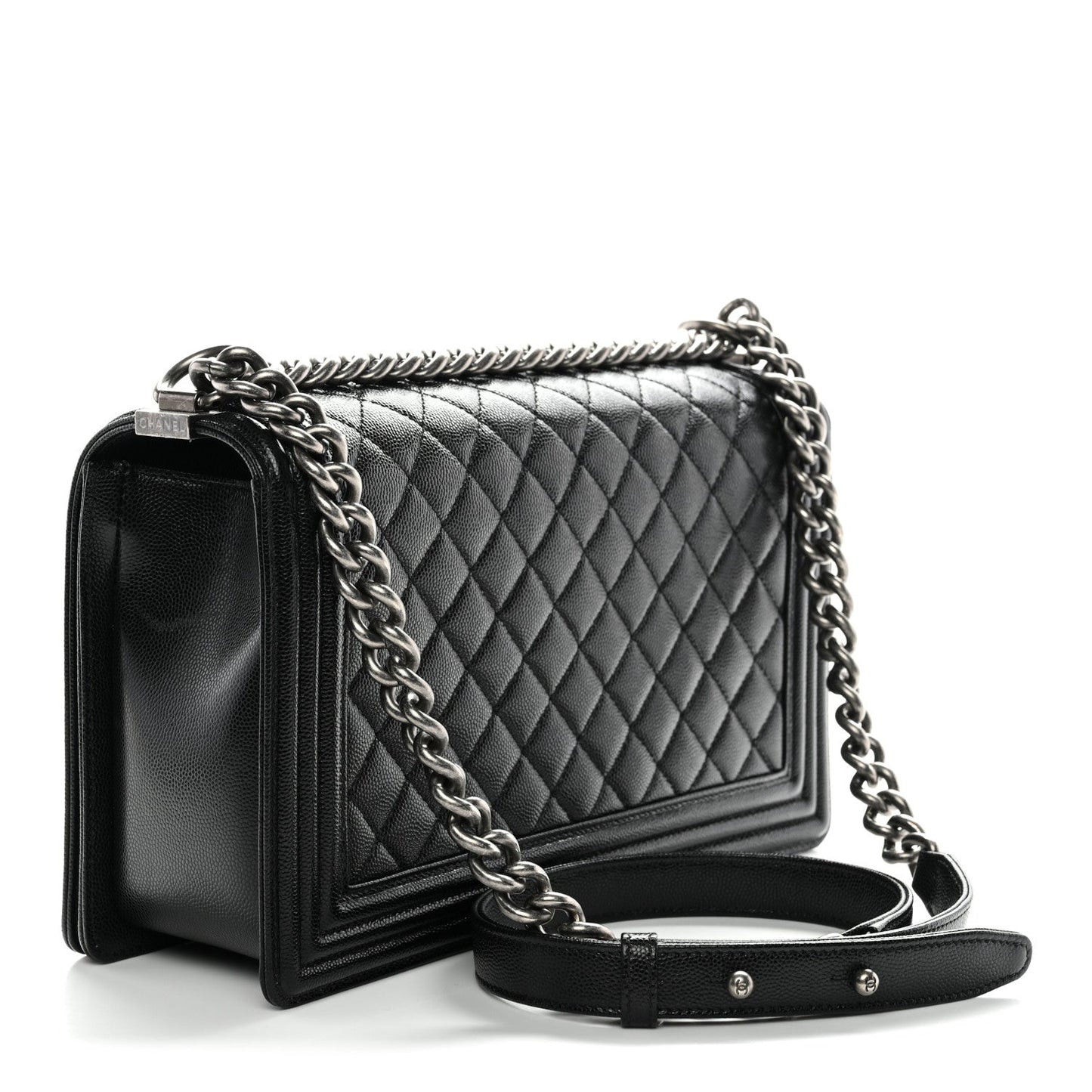 Caviar Quilted New Medium Boy Flap Black