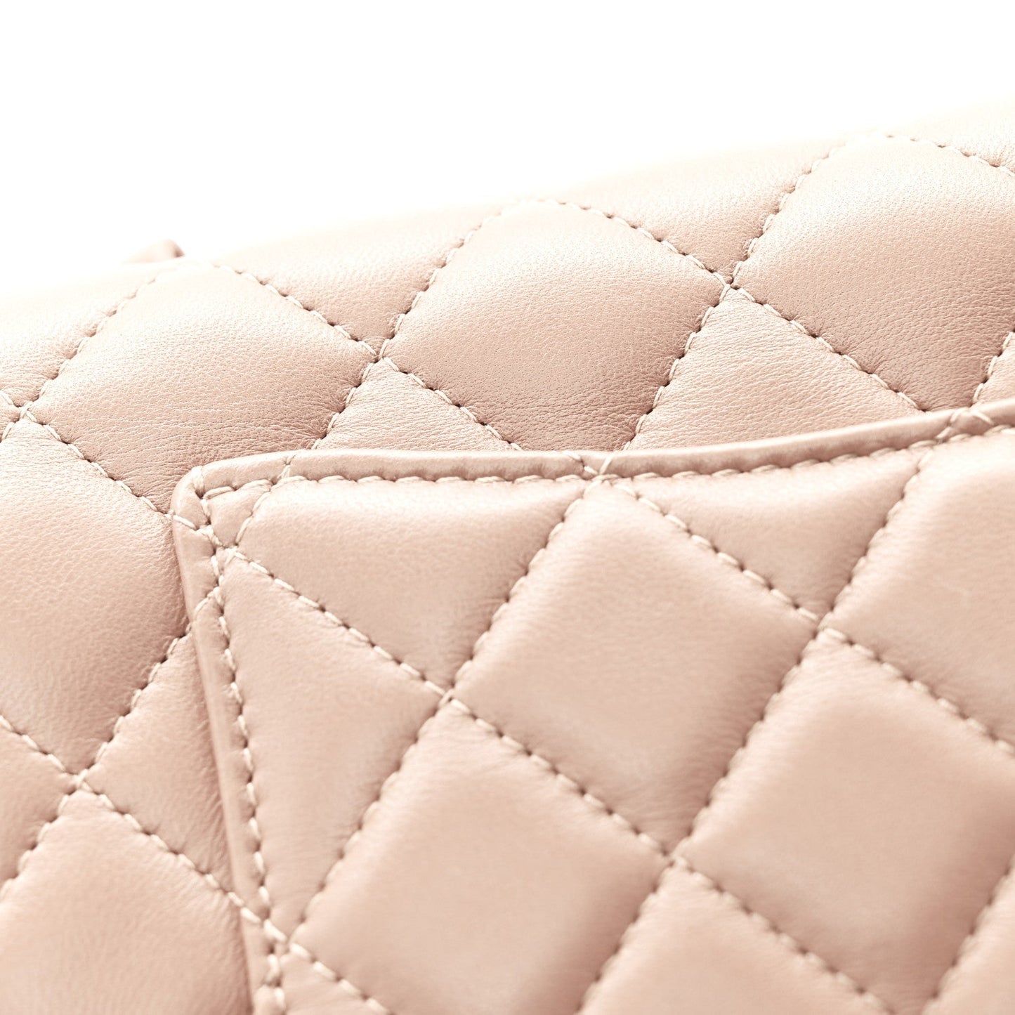 Lambskin Quilted Mini Rectangular Flap Brown
