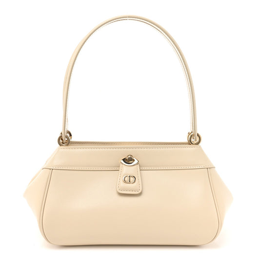 Calfskin Small Key Shoulder Bag Dusty Ivory
