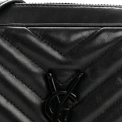 Calfskin Matelasse Monogram Monochrome Lou Camera Bag Black