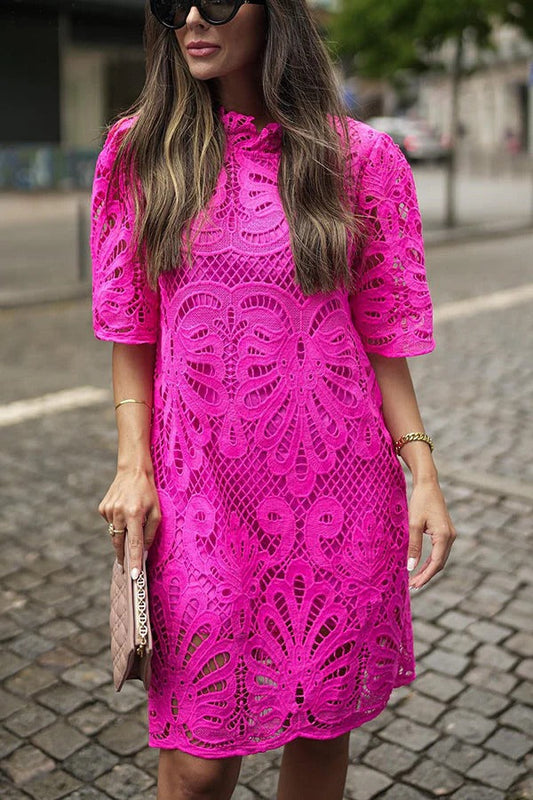 Vestido mini de encaje de crochet Reason To Smile