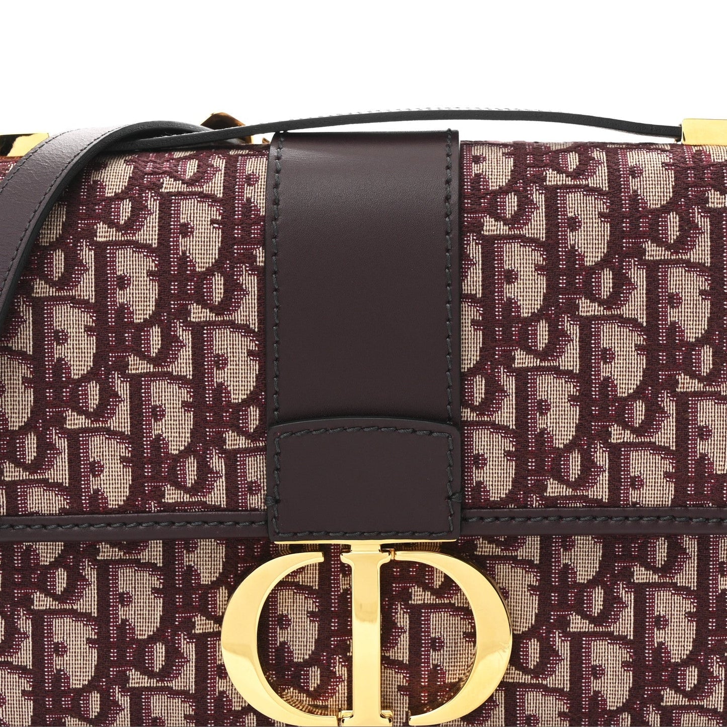 Oblique 30 Montaigne Flap Bag Burgundy