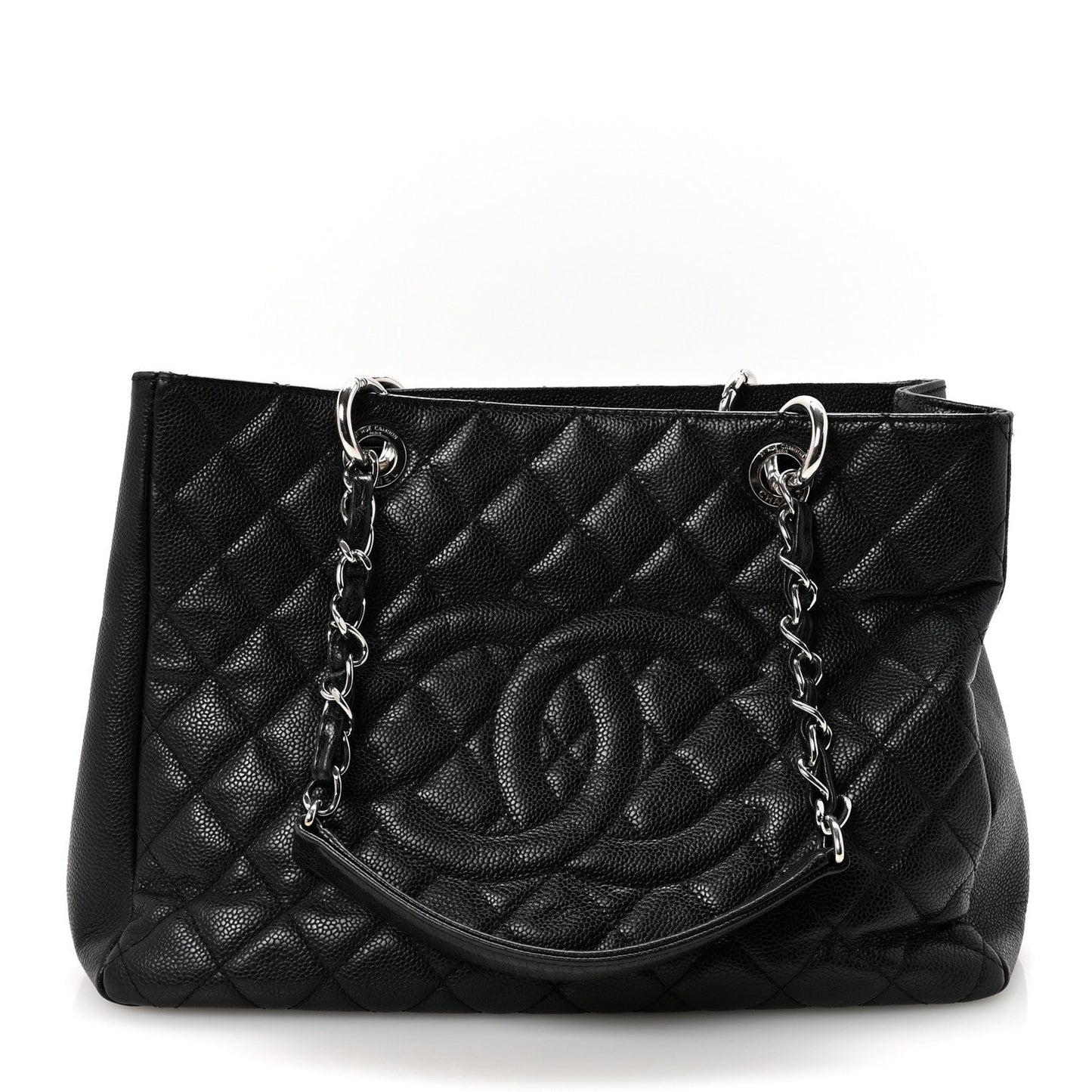 Caviar Quilted Grand Shopping Tote GST Black