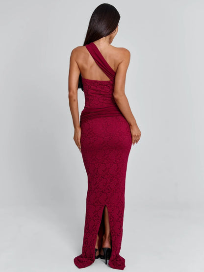 IRMA MAXI DRESS BURGUNDY