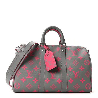 Monogram Glow Up Keepall Bandouliere 35 Grey Pink