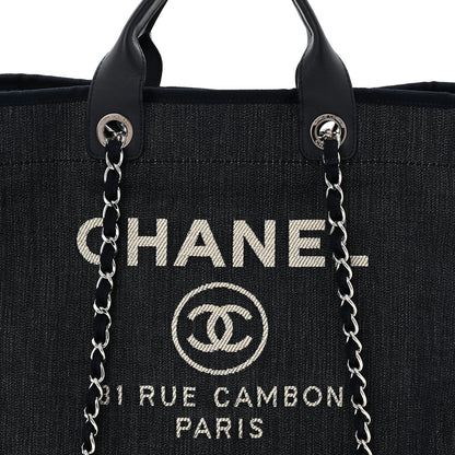 Denim Medium Deauville Tote Dark Blue
