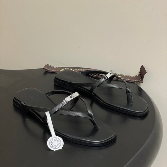 HM Miss Sandal Black in Calfskin 593826