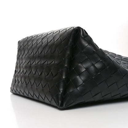 Nappa Intrecciato Biblioteca Bucket Bag Black