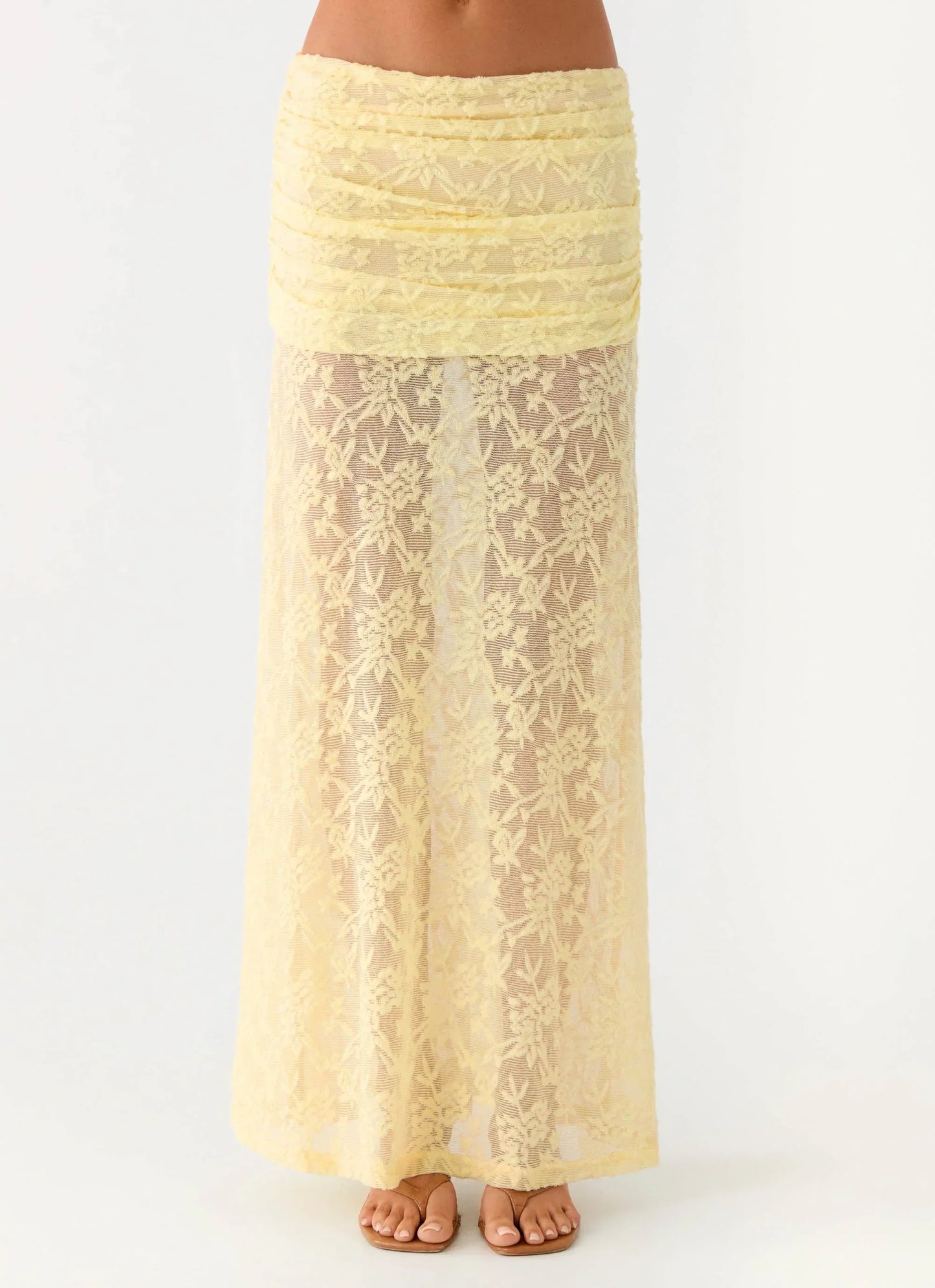 Farruko Jacquard Maxi Skirt - Butter