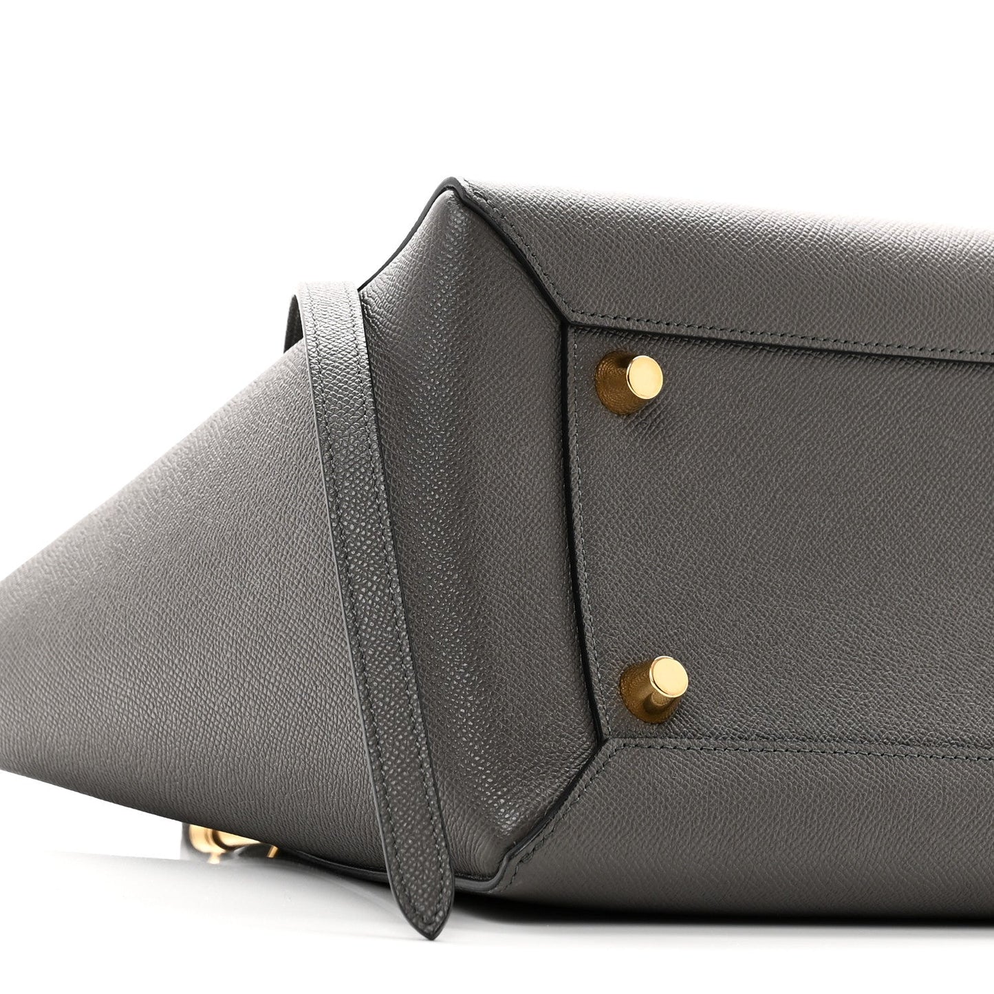 Grained Calfskin Mini Belt Bag Grey