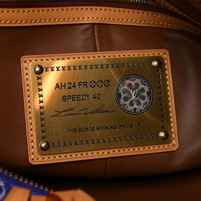 Calfskin Monogram Speedy P9 Bandouliere 40 Amethyst