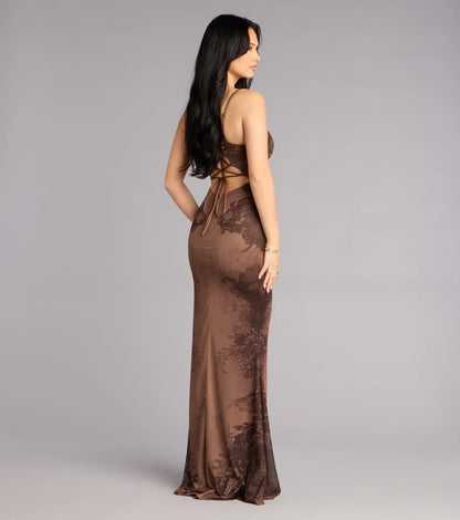 Florence Mesh Lace Mermaid Formal Dress