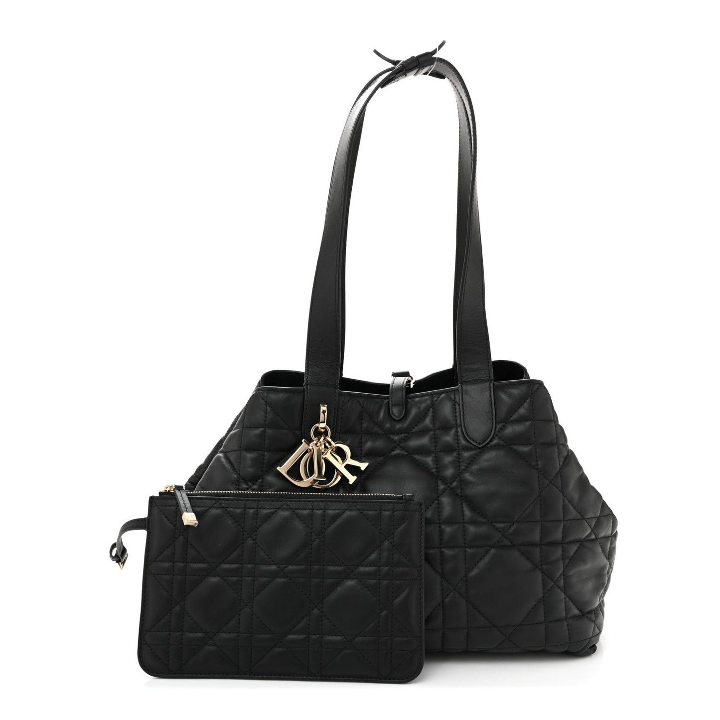 Calfskin Macrocannage Medium Toujours Black