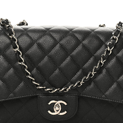 Caviar Quilted Jumbo Single Flap Black