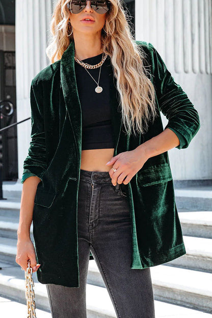 Blazer de terciopelo con bolsillos It's Just A Crush