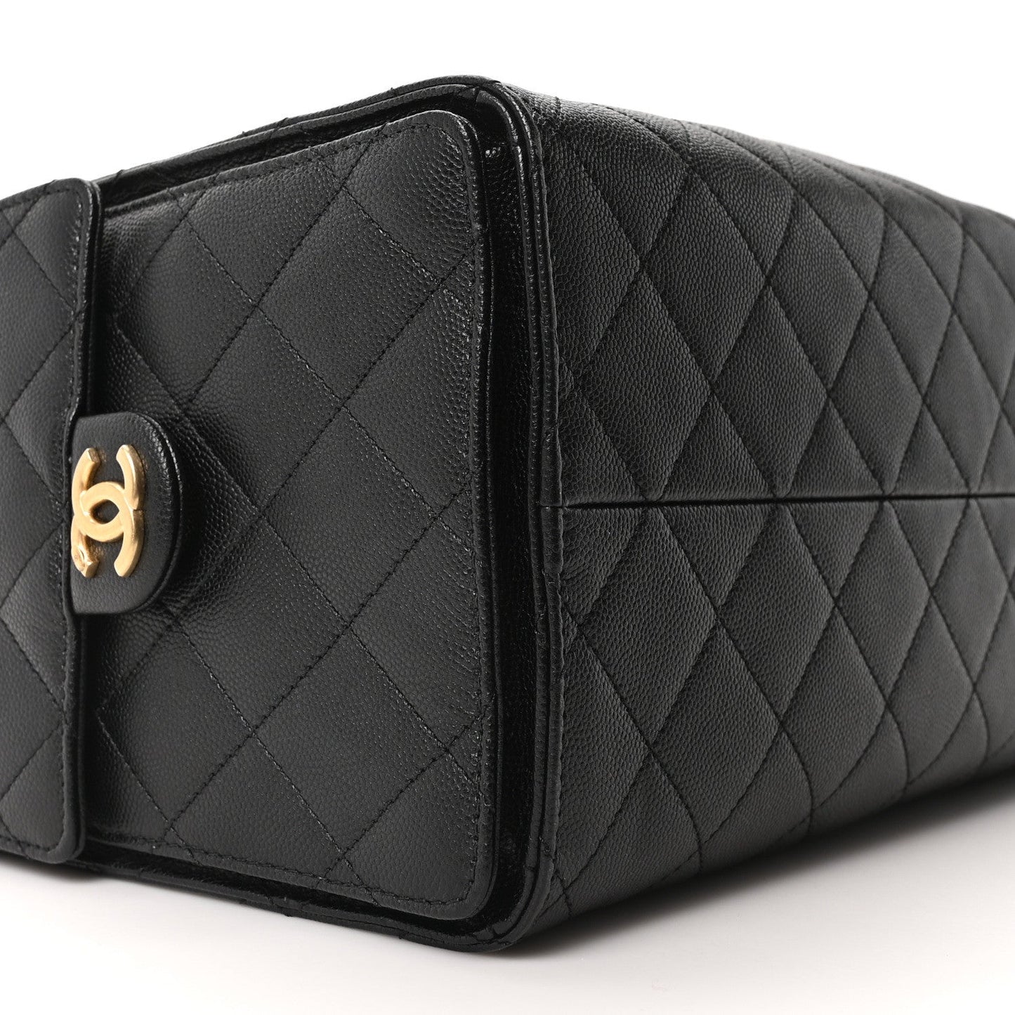 Caviar Quilted Medium Chanel 25 Handbag Black