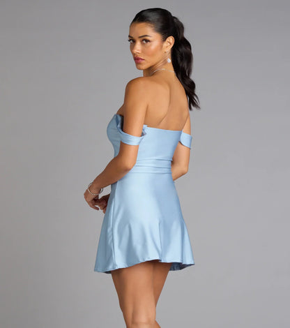 Effortless Charm Off-The-Shoulder Mini Dress