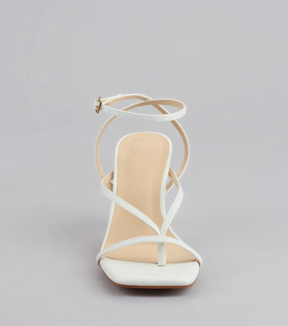 Strut Factor Thong Strappy Stiletto Heels