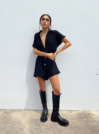 Vixen Romper Black