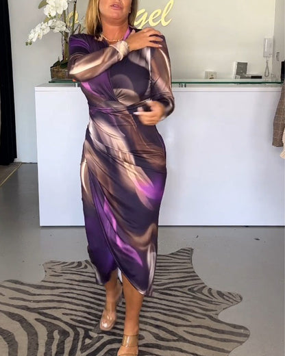 Chloe - Midi Dress - Elegant - Material - For Formal Occasions