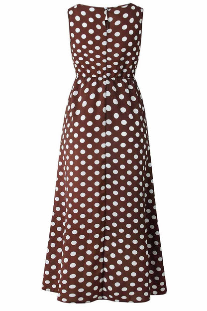 Vestido de lunares con cuello redondo (5 colores)