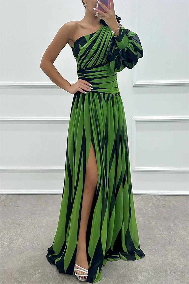 Cordelia | Women's Wedding Guest One Shoulder Asymmetric Maxi Dress